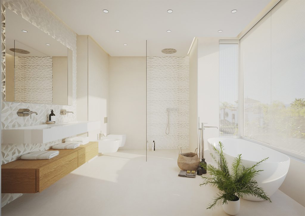 Baño arquitectura de interiores 3D