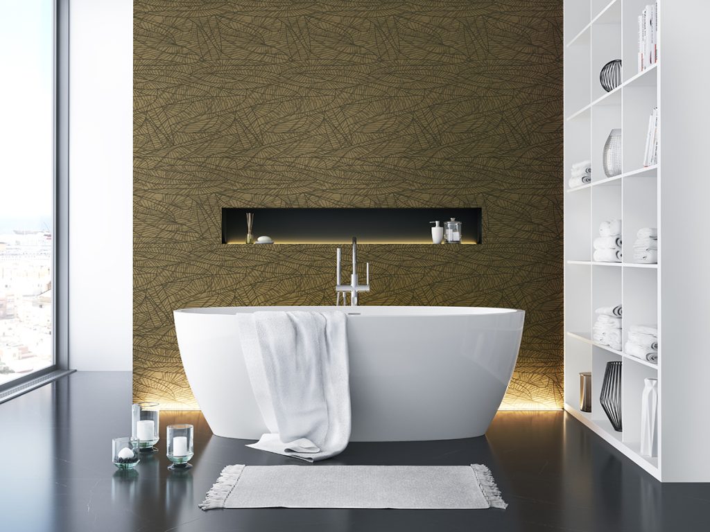 Diseño de interiores y arquitectura de baño de lujo