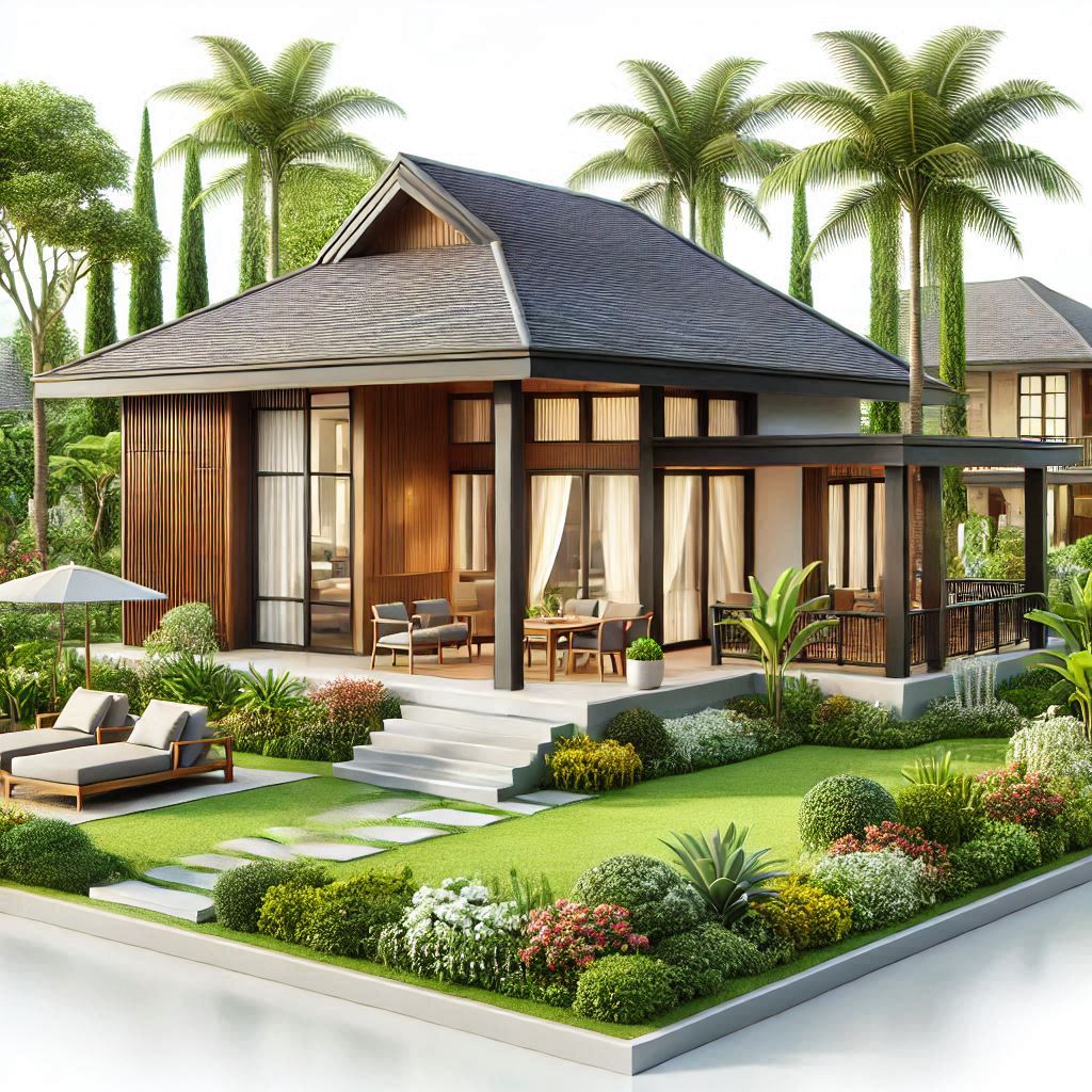 Planos en 3D de casas de una planta